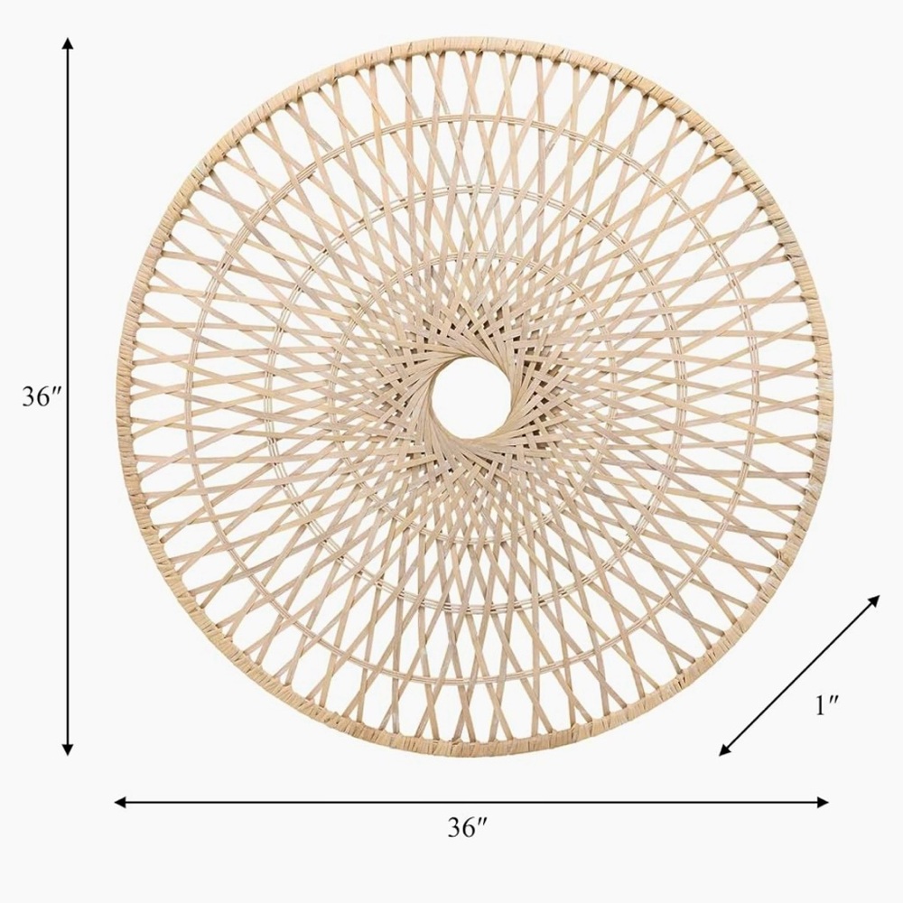 36" Round Wicker Wall Decor - Sagebrook Home